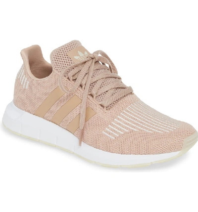 Shop Adidas Originals Swift Run Sneaker In Ash Pearl/ Off White/ White