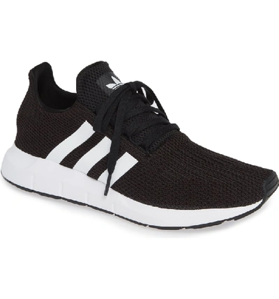 Shop Adidas Originals Swift Run Sneaker In Black/ White