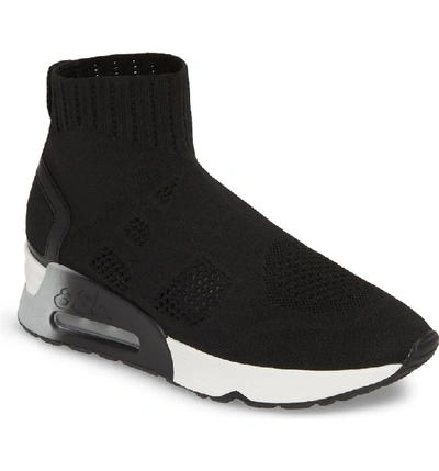 Shop Ash Knit Sneaker Bootie In Black