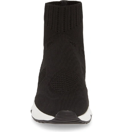 Shop Ash Knit Sneaker Bootie In Black