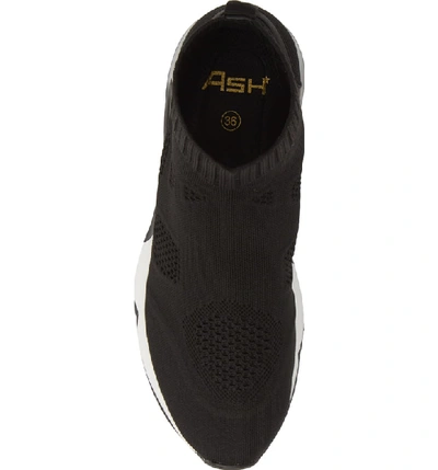 Shop Ash Knit Sneaker Bootie In Black