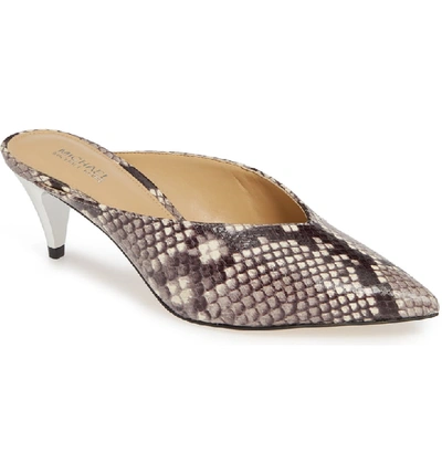 Shop Michael Michael Kors Cambria Mule In Natural Snake Print