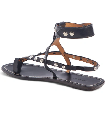 Shop Isabel Marant Engo Flower Studded Gladiator Sandal In Black