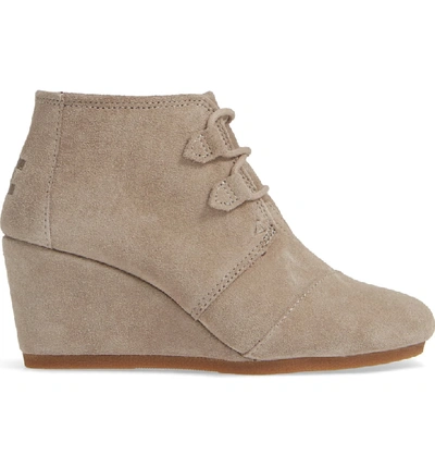 Shop Toms Kala Wedge Bootie In Desert Taupe Suede