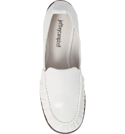 Shop Jeffrey Campbell Rustique Pump In White Crinkle Patent