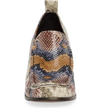 Shop Jeffrey Campbell Rustique Pump In Grey/ Wine Snake Print Leather