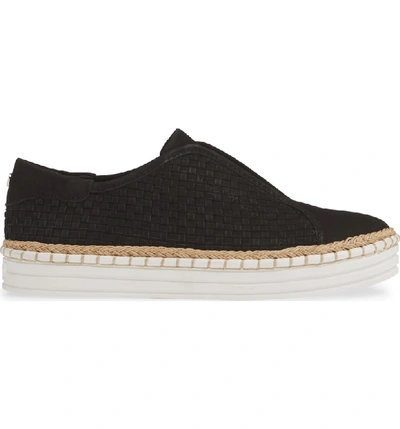 Shop Jslides Kayla Slip-on Sneaker In Black Nubuck Leather