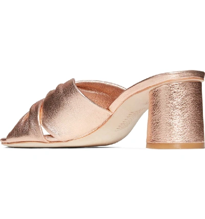Paige Francesca Slide Sandal In Rose Gold Leather ModeSens