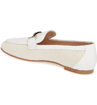 Shop Tod's Double T Mixed Media Loafer In White