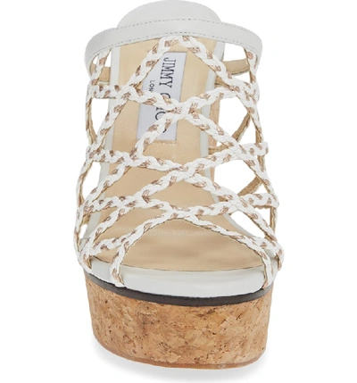 Shop Jimmy Choo Dallina Platform Slide Sandal In White