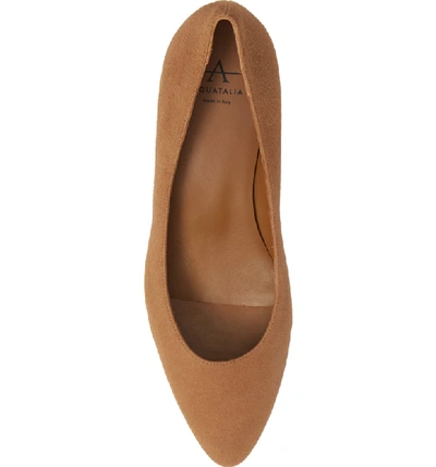 Shop Aquatalia Pasha Pump In Sand Suede