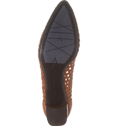 Shop Aquatalia Pasha Pump In Cognac Leather