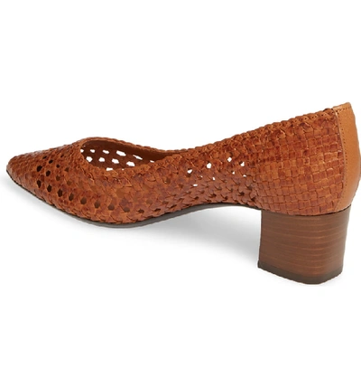 Shop Aquatalia Pasha Pump In Cognac Leather