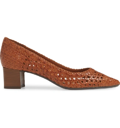 Shop Aquatalia Pasha Pump In Cognac Leather