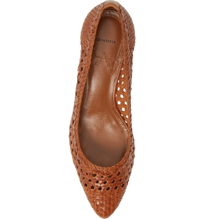 Shop Aquatalia Pasha Pump In Cognac Leather