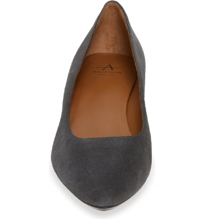 Shop Aquatalia Pasha Pump In Anthracite Suede