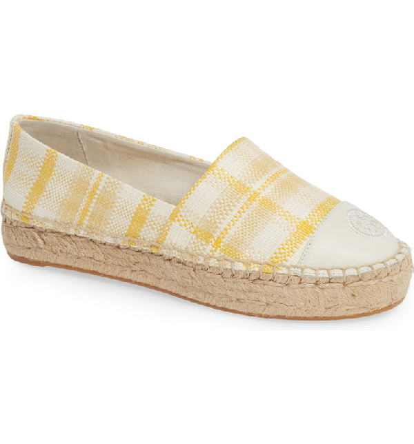 tory burch yellow espadrilles