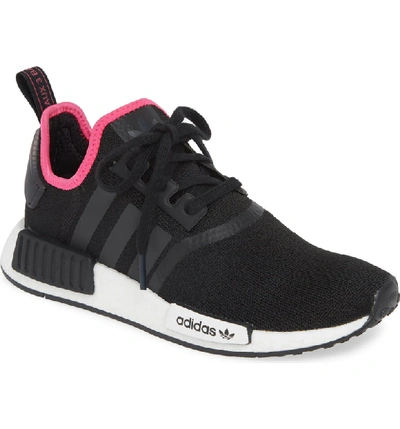Shop Adidas Originals Nmd R1 Athletic Shoe In Core Black/ Shock Pink