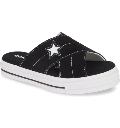 Converse One Star Sandals In Black/white | ModeSens