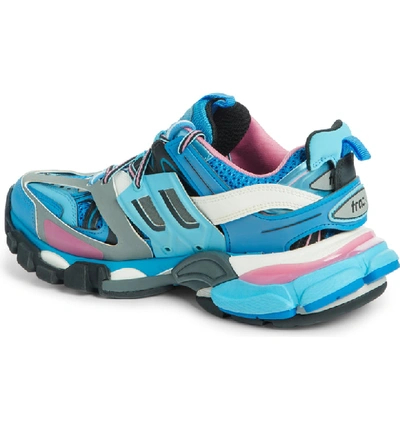 Shop Balenciaga Track Low Top Sneaker In Blue/ Pink