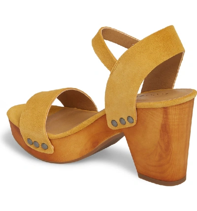 Shop Lucky Brand Trisa Platform Sandal In Saffron Suede
