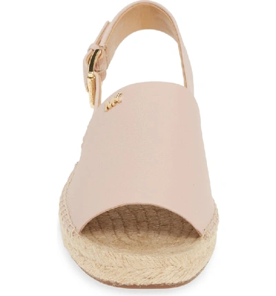 Shop Michael Michael Kors Fisher Espadrille Sandal In Pink Tumbled Leather