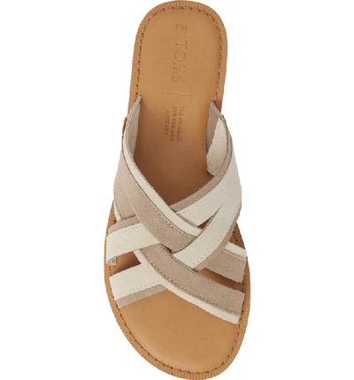 Shop Toms Val Slide Sandal In Desert Taupe Suede