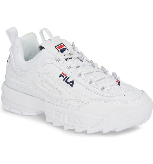 fila women's disruptor ii premium lace up leather dad sneakers