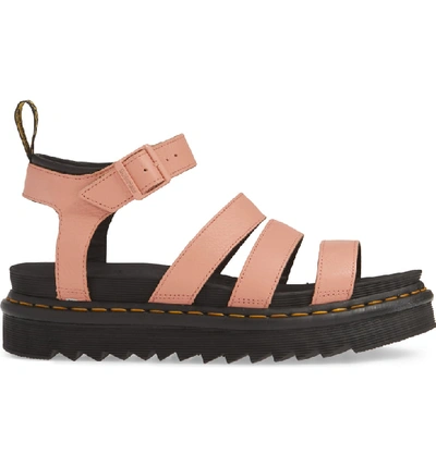 Shop Dr. Martens' Blaire Sandal In Pink Salmon Leather