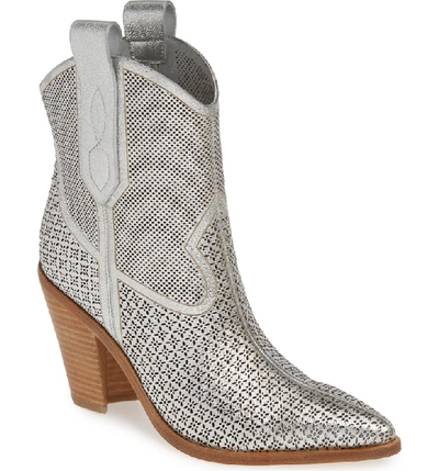 Shop Sigerson Morrison Western Boot In Silver