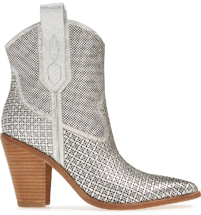 Shop Sigerson Morrison Western Boot In Silver