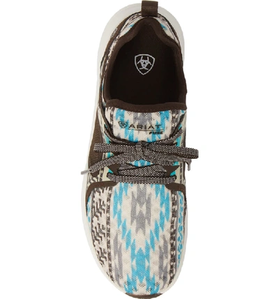 Shop Ariat Fuse Print Sneaker In Turquoise Aztec