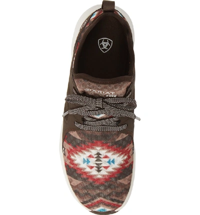 Shop Ariat Fuse Print Sneaker In Brown Aztec
