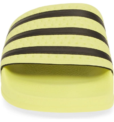 Shop Adidas Originals 'adilette' Slide Sandal In Ice Yellow/ Core Black