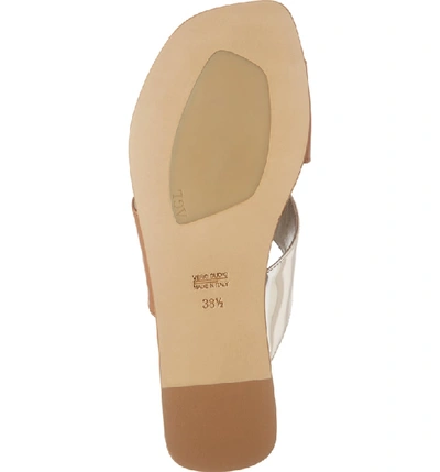 Shop Agl Attilio Giusti Leombruni Asymmetrical Toe Loop Slide Sandal In Cuoio Multi