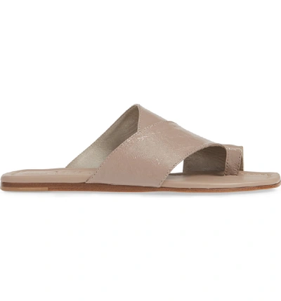 Shop Agl Attilio Giusti Leombruni Asymmetrical Toe Loop Slide Sandal In Marble Patent
