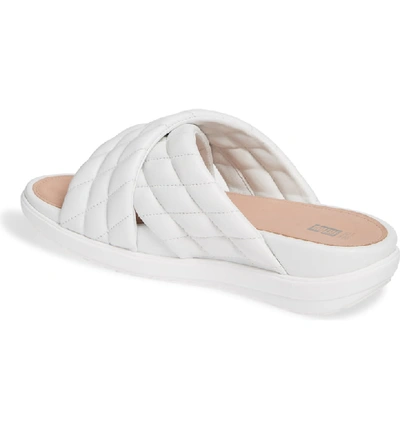 Shop Fitflop Loosh Luxe Slide Sandal In White Leather