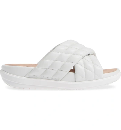 Shop Fitflop Loosh Luxe Slide Sandal In White Leather