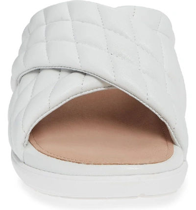 Shop Fitflop Loosh Luxe Slide Sandal In White Leather