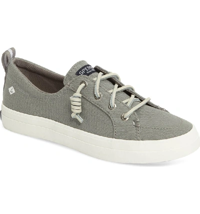 Shop Sperry Crest Vibe Slip-on Sneaker In Grey Canvas