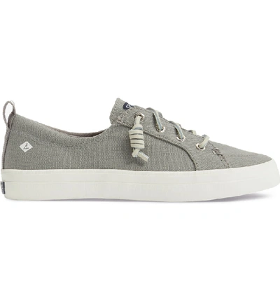 Shop Sperry Crest Vibe Slip-on Sneaker In Grey Canvas