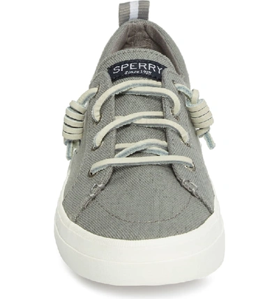 Shop Sperry Crest Vibe Slip-on Sneaker In Grey Canvas