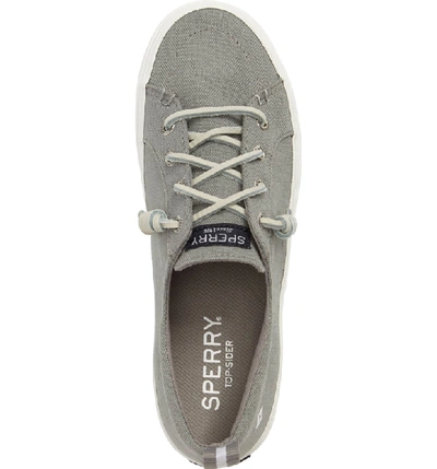 Shop Sperry Crest Vibe Slip-on Sneaker In Grey Canvas