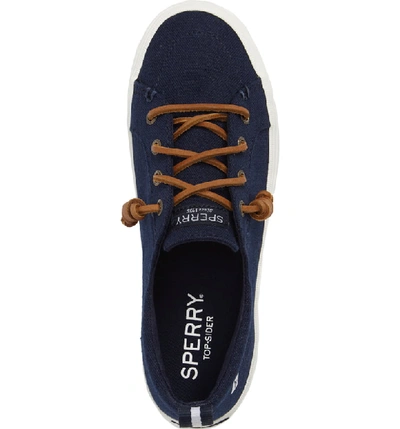 Shop Sperry Crest Vibe Sneaker In Navy  Canvas