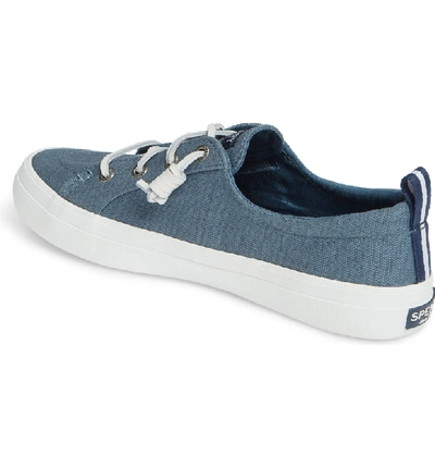 Shop Sperry Crest Vibe Sneaker In Slate Blue Linen Fabric