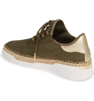 Shop Michael Michael Kors Finch Logo Espadrille Sneaker In Olive Fabric