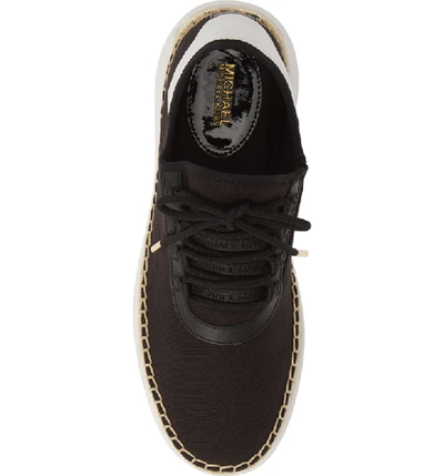 Michael Michael Kors Finch Lace-up Wedge Espadrille Sneakers In Black  Fabric | ModeSens