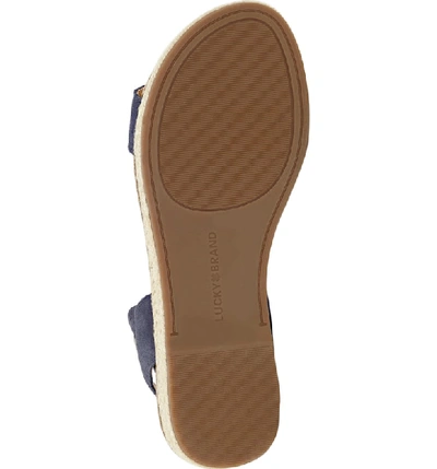 Shop Lucky Brand Garston Espadrille Sandal In Moroccan Blue Suede