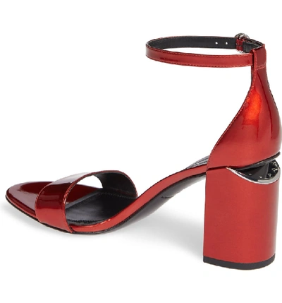 Shop Alexander Wang New Abby Ankle Strap Sandal In Red