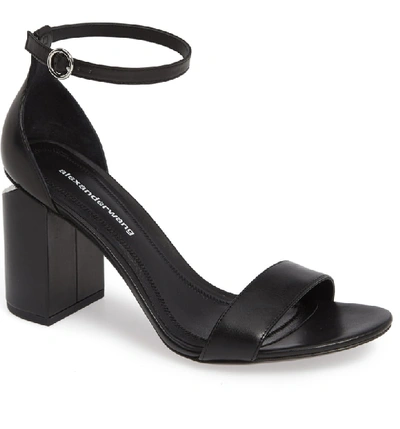 Shop Alexander Wang New Abby Ankle Strap Sandal In Black